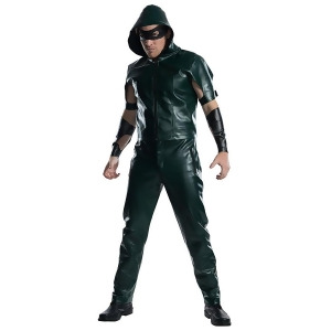 Adult Mens Green Arrow Dc Comics Oliver Queen The Hood Costume - Mens X-Small (34-36) 34-36" chest~ 5'5" - 5'9" approx 100-125lbs