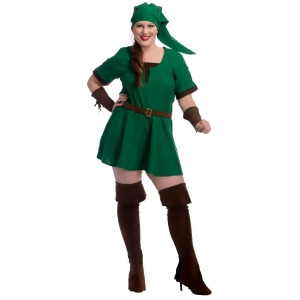 Womens Fantasy Game Green Elf Warrior Princess Costume - Womens X-Large (14-16) approx 30.5 waist~ 42 hips~ 40.5 bust~ C-D