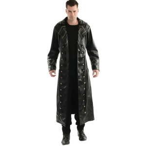 Adult Mens Steampunk Pirate Hook Captain Trench Coat Costume - Mens X-Large (46-48) 46-48" chest~ 5'9" - 6'2" approx 190-215lbs