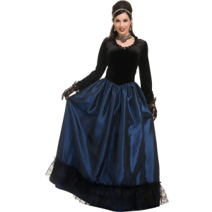 Adult Womens Dark Victorian Era Funeral Lady Princess Dress Costume - Womens Medium (8-10) approx 27.5 waist~ 39 hips~ 37.5 bust~ B-C