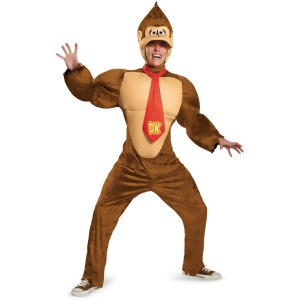 Adult's Mens Deluxe Nintendo Donkey Kong Monkey Costume - Mens Large-XL (42-46) 44-46" chest - 38-42" waist - 5'9" - 5'11" approx 195-220lbs