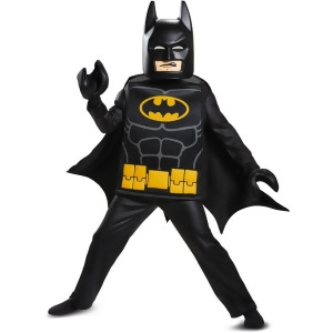 Child's Boys Deluxe Lego Batman Movie Batman Costume - Boys Large (10-12) for ages 8-10 - 60-87 lbs approx 28" chest - 26.5" waist - 30" hips - 24-26"