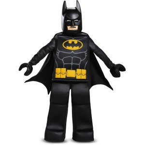 Child's Boys Prestige Lego Batman Movie Batman Costume - Boys Large (10-12) for ages 8-10 - 60-87 lbs approx 28" chest - 26.5" waist - 30" hips - 24-2