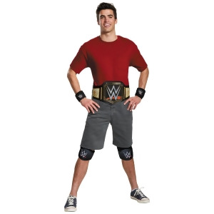 Adults Wwe World Wrestling Wrestler Championship Belt And Bands Accessory Kit Standard size - All