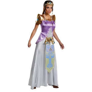 Adult's Womens Deluxe The Legend Of Zelda Princess Costume - Womens Junior (7-9) aapprox 26-28" waist - 36-38" hips - 34-36" bust - inseam 26-28" 110-