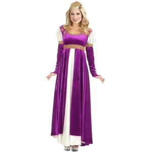 Adult's Womens Lady Of Camelot Dark Age Renaissance Purple Dress Costume - Womens Large (11-13) approx 29 waist~ 40.5 hips~ 39 bust~ C-D
