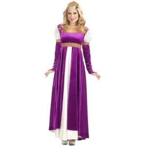 Adult's Womens Lady Of Camelot Dark Age Renaissance Purple Dress Costume - Womens X-Small (3-5) approx 25 waist~ 36.5 hips~ 35 bust~ A-B