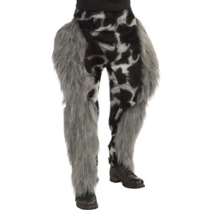 Adults Grey Faux Fur Werewolf Monster Pants Costume Accessory Up to Men's size 34 waist - All