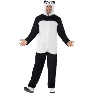 Mens All In One Panda Zip Up Kigurumi Bodysuit Costume With Hood - Men's Medium 38-40 - approx 32" - 34" waist - 38-40 chest - 5'7" - 6'1" approx 140-