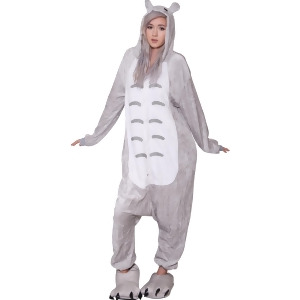 Adults Bunny Fuzzy Furry Pj Toonsies Bodysuit Hooded Animal Costume - X-Large fits heights 6' - 7'5"