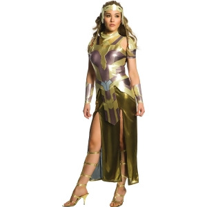 Womens Deluxe Wonder Woman Queen Hippolyta Dress Costume - Womens Large (14-16) approx 38-40 bust - 31-34 waist