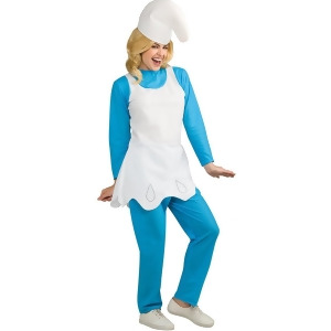 Womens Smurfs The Lost Village Smurfette Costume Womens Medium 10-14 approx 36-38 bust 27-30 waist - All