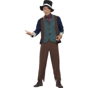 Adult's Mens Victorian Era Poor Man Beggar Costume - Men's Medium 38-40 - approx 32" - 34" waist - 38-40 chest - 5'7" - 6'1" approx 140-170 lbs