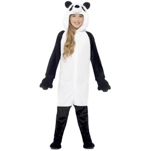 Child's Cute Asian Creature Animal Panda Hooded All In One Costume - Child's Small (4-6) - approx 21.5"-22.5" waist - 23"-25" chest - 46"-51" height