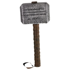 Mighty Thor Costume Accessory Prop Replica Toy Hammer 20 length. 8 head. - All