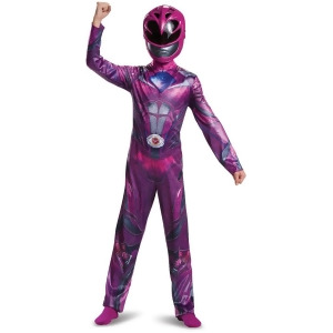 Child's Girls Classic Power Rangers Movie Pink Ranger Costume - Girls Medium (7-8) for ages 5-7 - 58-66 lbs approx 29" chest - 26" waist - 30.5" hips 