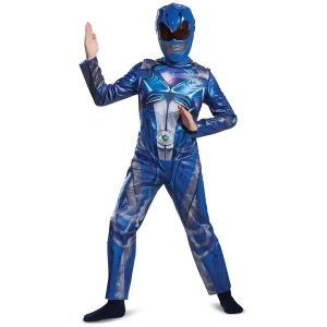 Child's Boys Classic Power Rangers Movie Blue Ranger Costume - Boys Large (10-12) for ages 8-10 - 60-87 lbs approx 28" chest - 26.5" waist - 30" hips 