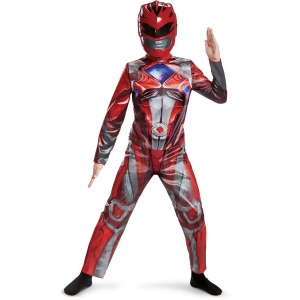 Child's Boys Classic Power Rangers Movie Red Ranger Costume - Boys Large (10-12) for ages 8-10 - 60-87 lbs approx 28" chest - 26.5" waist - 30" hips -