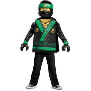 Child's Boys Classic Lego Ninjago Movie Green Ninja Lloyd Costume - Boys Medium (7-8) for ages 5-7 - 48-60 lbs approx 26.5" chest - 24.5" waist - 27.5