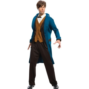 Adult Mens Deluxe Fantastic Beasts Newt Scamander Costume - Mens Standard (50) 50" chest - 42-46" waist - 33" inseam - 5'9" - 5'11" approx 180-210lbs