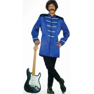 Mens Blue 60s British Explosion Beatles Sgt Peppers Band Jacket Costume 42 Standard 42 42 chest 5'9 5'11 approx 160-185lbs - All