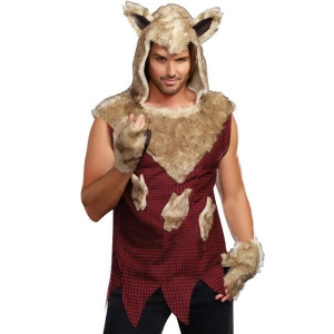 Adult's Mens Little Red Fairytale Big Bad Wolf Costume - Mens Medium  -  Neck 15-15.5" - Chest 38-40" - Waist 32-34" - Weight 140-190lbs