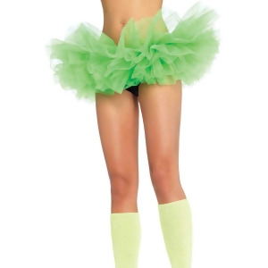 Adult's Womens Neon Green Organza Tutu Costume Accessory Standard size - All