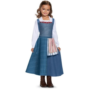 Child's Girls Classic Beauty And The Beast Belle Village Dress Costume - Toddler (3T-4T) approx 22-23.5" chest - 20-22" waist - 22-23" hips - 12-16.5"