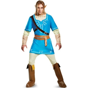 Mens Deluxe The Legend Of Zelda Breath Of The Wild Link Costume - Mens Medium (38-40) 38-40" chest - 32-34" waist - 37-39" hips - 29-31" inseam - 5'9"