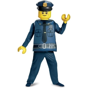 Child's Boys Deluxe Iconic Lego Police Officer Minifigure Cop Costume - Boys Medium (7-8) for ages 5-7 - 48-60 lbs approx 26.5" chest - 24.5" waist - 