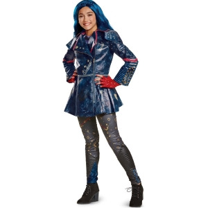 Child's Girls Prestige Disney Descendants 2 Isle Look Evie Costume - Girls Large (10-12) for ages 8-10 - 67-84 lbs approx 30.5" chest - 27" waist - 32