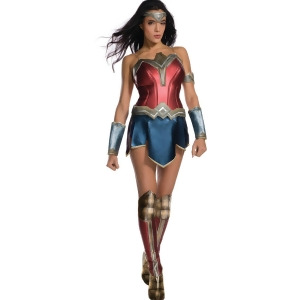 Womens Justice League Secret Wishes Wonder Woman Dress Costume - Womens Medium (10-14) approx 36-38" bust - 27-30" waist