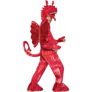 Child Boys Fiery Fire Breathing Flying Chinese Dragon Winged Animal Costume - Boys Large (12-14) for ages 8-10 approx 31"-34" waist - 54-60" height
