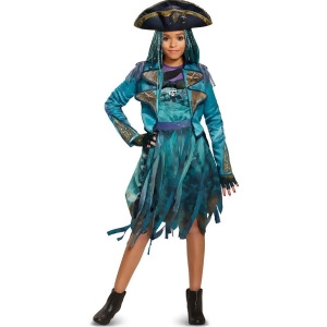 Child's Girls Deluxe Disney Descendants 2 Isle Look Uma Costume - Girls Large (10-12) for ages 8-10 - 67-84 lbs approx 30.5" chest - 27" waist - 32" h