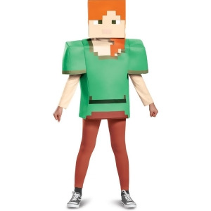 Child's Girls Classic Minecraft Alex Mine Craft Mojang Costume - Girls Medium (7-8) for ages 5-7 - 58-66 lbs approx 29" chest - 26" waist - 30.5" hips