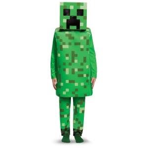 Child's Boys Deluxe Minecraft Creeper Mob Mine Craft Mojang Costume - Boys Large (10-12) for ages 8-10 - 60-87 lbs approx 28" chest - 26.5" waist - 30