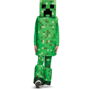 Child's Boys Prestige Minecraft Creeper Mob Mine Craft Mojang Costume - Boys Medium (7-8) for ages 5-7 - 48-60 lbs approx 26.5" chest - 24.5" waist - 