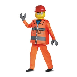 Child's Boys Deluxe Iconic Lego Construction Worker Minifigure Costume - Boys Small (4-6) for ages 3-5 - 36-47 lbs approx 26" chest - 23.5" waist - 26