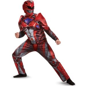 Mens Deluxe Power Rangers Movie Red Ranger Jason Muscle Costume - Mens Large-XL (42-46) 42-46" chest - 38-42" waist - 42-44" hips - 30-32" inseam - 5'