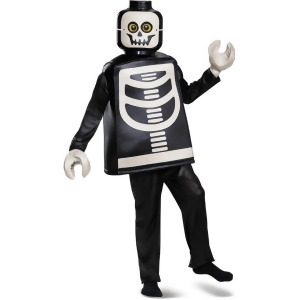 Child's Boys Deluxe Iconic Lego Skeleton Minifigure Costume - Boys Medium (7-8) for ages 5-7 - 48-60 lbs approx 26.5" chest - 24.5" waist - 27.5" hips