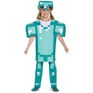 Child's Deluxe Minecraft Armor Mine Craft Mojang Costume - Boys Large (10-12) for ages 8-10 - 60-87 lbs approx 28" chest - 26.5" waist - 30" hips - 24