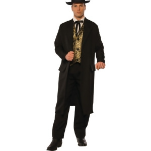 Men's Western Hustler Bar Gambler Swindler Outlaw Costume - Mens Large 42-46" chest - 16.5-17" neck - 34-38" waist