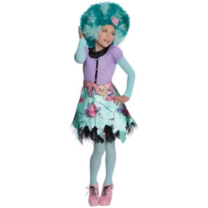 Girls Monster High Honey Swamp Costume And Wig Bundle - Girls Medium (8-10) for ages 5-7 approx 27"-30" waist~ 50-54" height