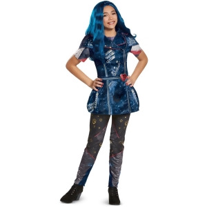 Girls Classic Disney Descendants 2 Isle Look Evie Costume Bundle - Girls Large (10-12) for ages 8-10 - 67-84 lbs approx 30.5" chest - 27" waist - 32" 