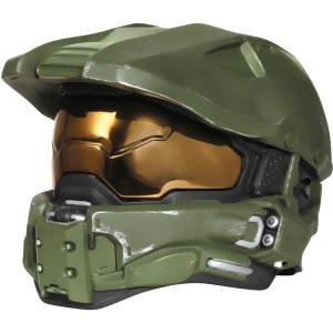 Child's Deluxe Halo Master Chief Light Up Helmet Costume Accessory Standard size - All