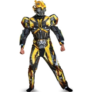 Mens Deluxe Transformers The Last Knight Bumblebee Costume - Mens Large-XL (42-46) 42-46" chest - 38-42" waist - 42-44" hips - 30-32" inseam - 5'9" - 