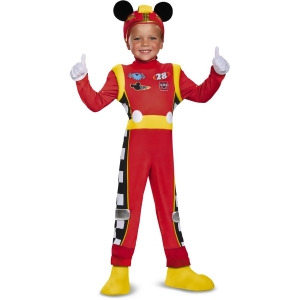 Boys Deluxe Disney Mickey And The Roadster Racers Mickey Mouse Costume - Boys Small (4-6) for ages 3-5 - 36-47 lbs approx 26" chest - 23.5" waist - 26