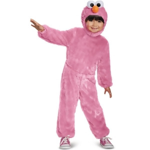 Girls Classic Sesame Street Elmo Pink Comfy Fur Costume - Toddler (3T-4T) approx 22-23.5" chest - 20-22" waist - 22-23" hips - 12-16.5" inseam - 37-43