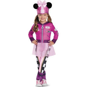 Girls Classic Disney Mickey And The Roadster Racers Minnie Mouse Costume - Toddler (2T) approx 20-21" chest - 19-20" waist - 20-21" hips - 10-12" inse