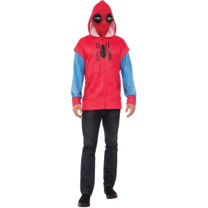 Adult Mens Spider-Man Homecoming Hoodie Sweats Top Costume - Mens Standard (46) 46" chest - 36-40" waist - 33" inseam - 5'9" - 5'11" approx 170-190lbs